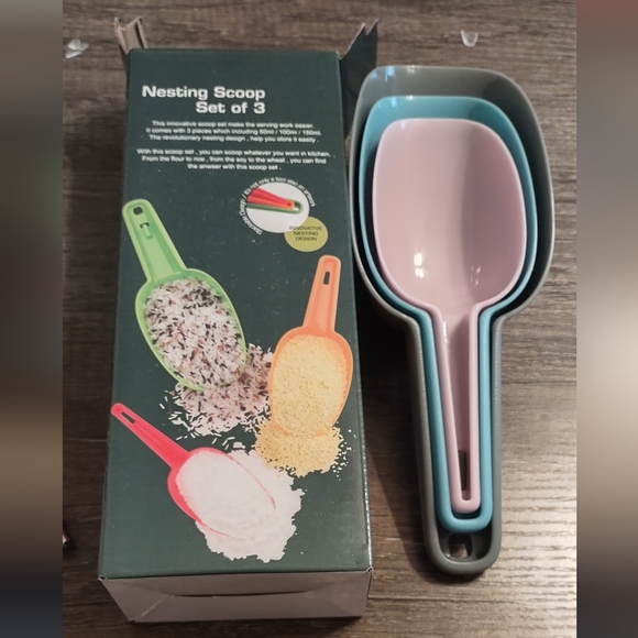 Set of 3 Nesting Scoops, 1.7/3.4/5.1 oz - Picture 4 of 12